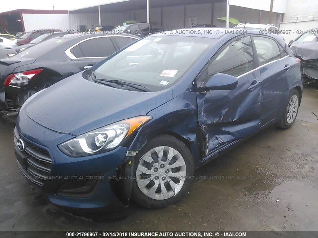 KMHD35LH9GU266431 - 2016 HYUNDAI ELANTRA GT BLUE photo 2