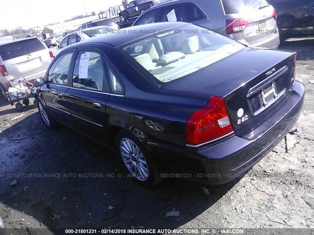 YV1TH592461439089 - 2006 VOLVO S80 2.5T BLUE photo 3