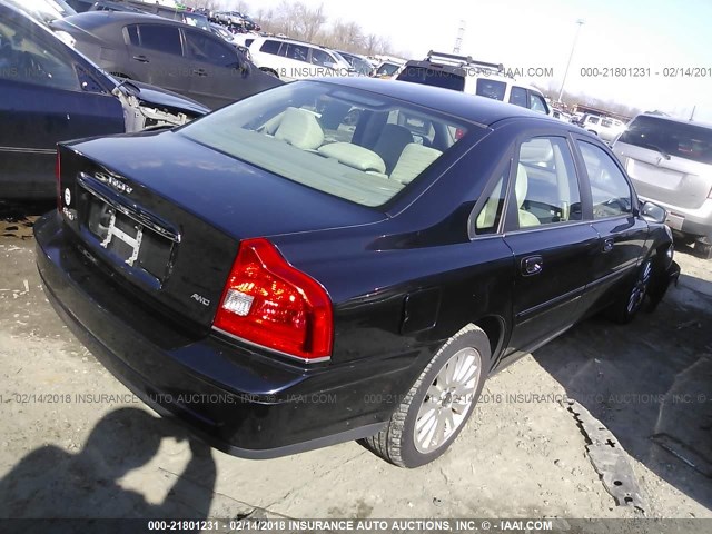 YV1TH592461439089 - 2006 VOLVO S80 2.5T BLUE photo 4