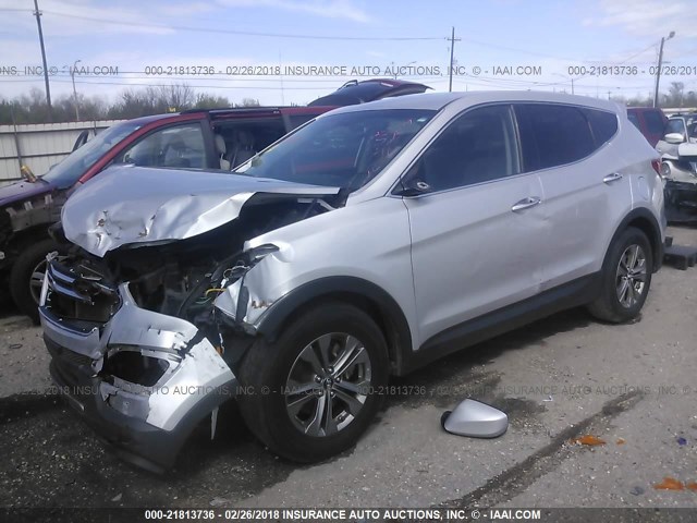 5XYZT3LB2EG134703 - 2014 HYUNDAI SANTA FE SPORT  SILVER photo 2