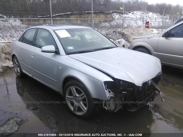 WAUAF78E08A109251 - 2008 AUDI A4 2.0T SILVER photo 1