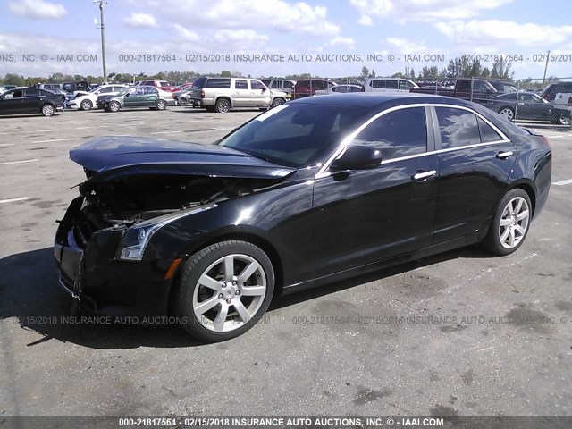 1G6AA5RA4D0164421 - 2013 CADILLAC ATS BLACK photo 2