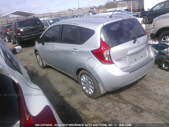 3N1CE2CPXFL431771 - 2015 NISSAN VERSA NOTE S/S PLUS/SV/SL/SR SILVER photo 3