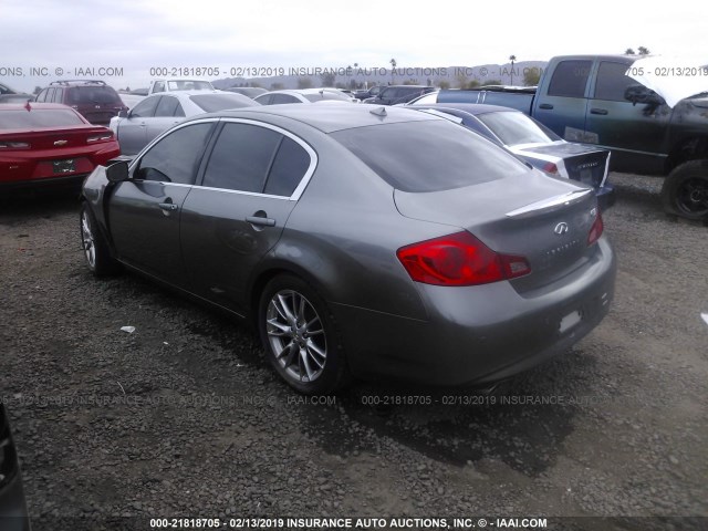 JN1CV6APXBM510285 - 2011 INFINITI G37 SPORT GRAY photo 3