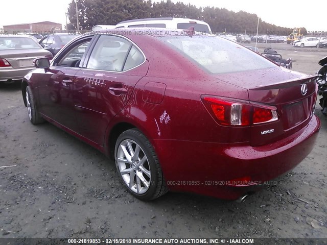 JTHCF5C21C5054726 - 2012 LEXUS IS 250 RED photo 3