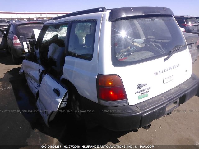 JF1SF6354XH743392 - 1999 SUBARU FORESTER L WHITE photo 3