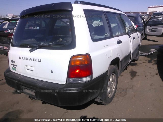 JF1SF6354XH743392 - 1999 SUBARU FORESTER L WHITE photo 4