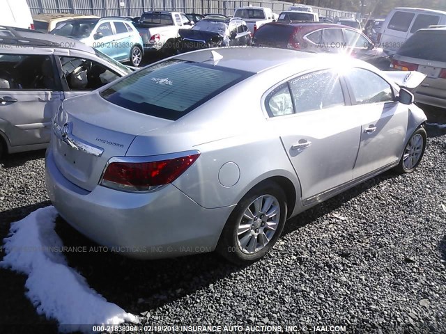 1G4GB5EG9AF150761 - 2010 BUICK LACROSSE CX SILVER photo 4