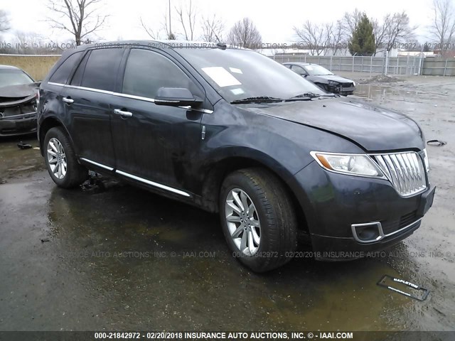 2LMDJ8JK3DBL47310 - 2013 LINCOLN MKX BLUE photo 1