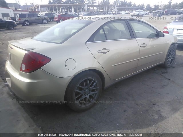 1G2ZG58B674199388 - 2007 PONTIAC G6 SE GOLD photo 4