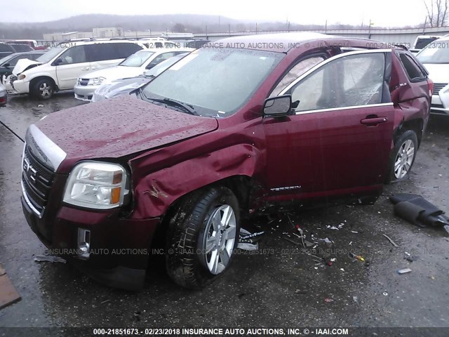 2GKALMEK7C6248727 - 2012 GMC TERRAIN SLE RED photo 2