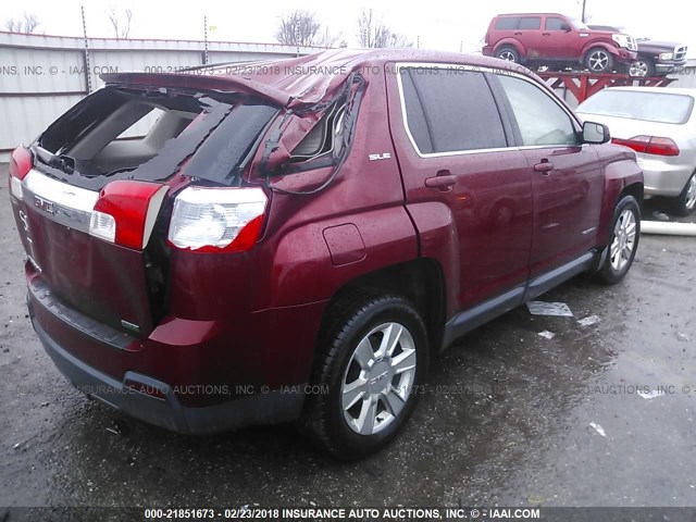 2GKALMEK7C6248727 - 2012 GMC TERRAIN SLE RED photo 4