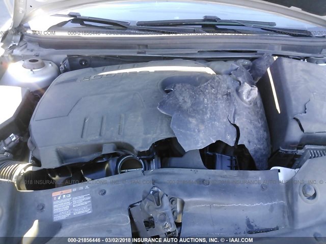 1G1ZC5EU6CF371861 - 2012 CHEVROLET MALIBU 1LT 银色 照片 10