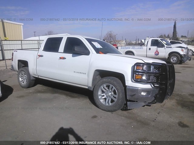 3GCUKREC2EG237207 - 2014 CHEVROLET SILVERADO K1500 LT WHITE photo 1