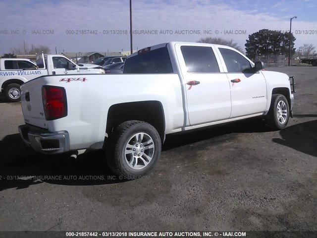 3GCUKREC2EG237207 - 2014 CHEVROLET SILVERADO K1500 LT WHITE photo 4