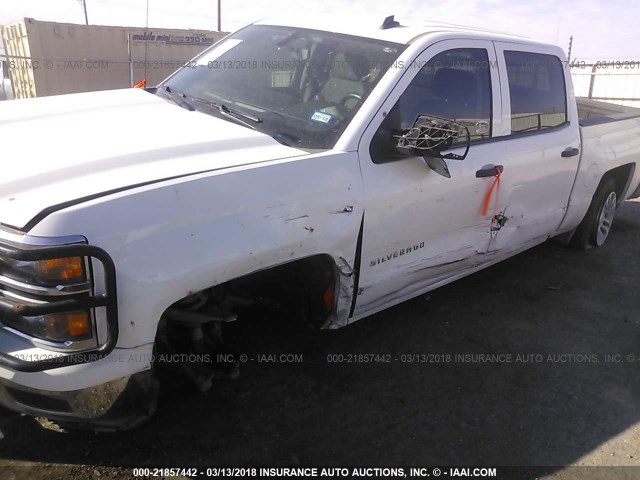 3GCUKREC2EG237207 - 2014 CHEVROLET SILVERADO K1500 LT WHITE photo 6