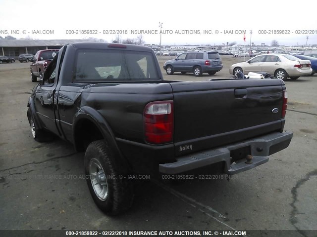 1FTYR10UX2TA43571 - 2002 FORD RANGER BLACK photo 3