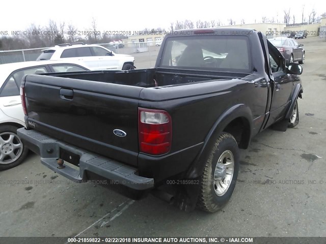 1FTYR10UX2TA43571 - 2002 FORD RANGER BLACK photo 4