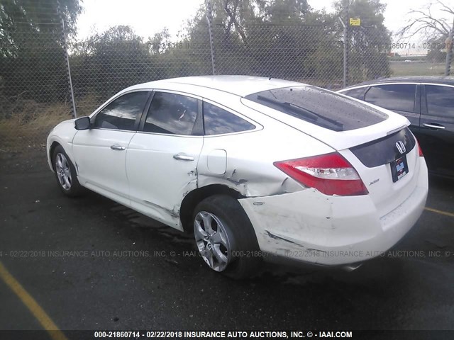 5J6TF1H53AL005382 - 2010 HONDA ACCORD CROSSTOUR EXL WHITE photo 3