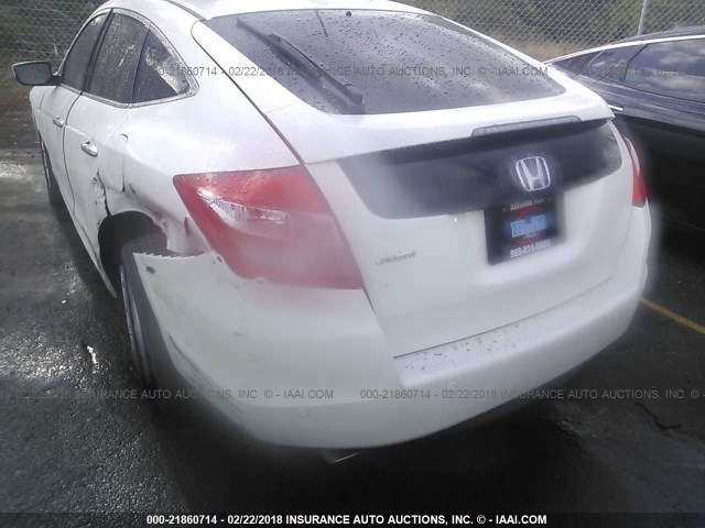 5J6TF1H53AL005382 - 2010 HONDA ACCORD CROSSTOUR EXL WHITE photo 6