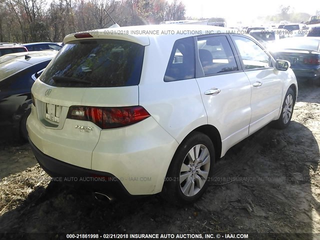 5J8TB2H22AA000717 - 2010 ACURA RDX WHITE photo 4