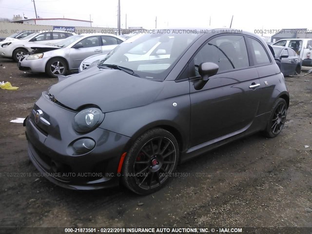 3C3CFFFH5FT647389 - 2015 FIAT 500 ABARTH GRAY photo 2