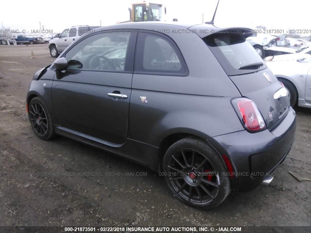 3C3CFFFH5FT647389 - 2015 FIAT 500 ABARTH GRAY photo 3