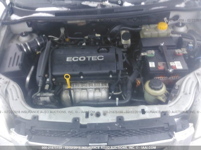 KL1TD56E19B603727 - 2009 CHEVROLET AVEO LS/LT SILVER photo 10