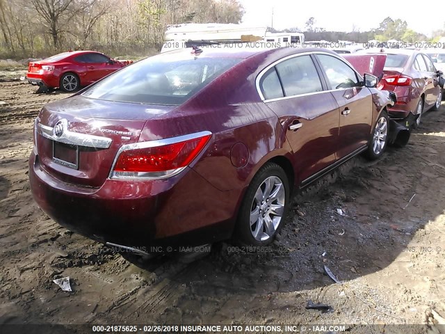 1G4GE5ED1BF132933 - 2011 BUICK LACROSSE CXS MAROON photo 4