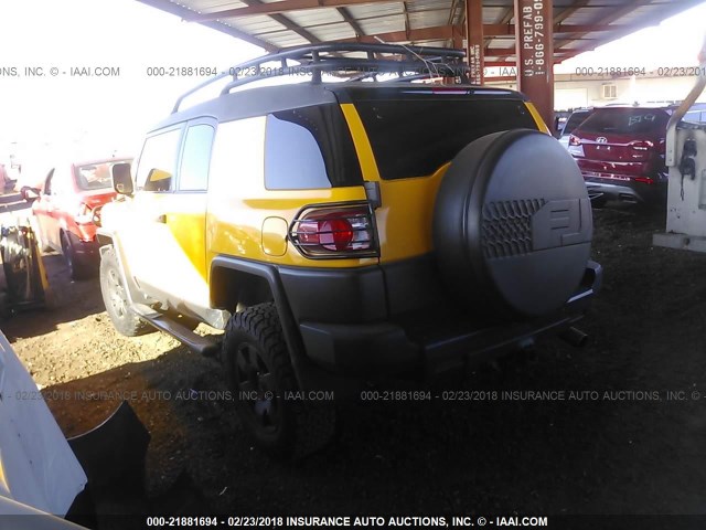 JTEBU11F570074266 - 2007 TOYOTA FJ CRUISER YELLOW photo 3