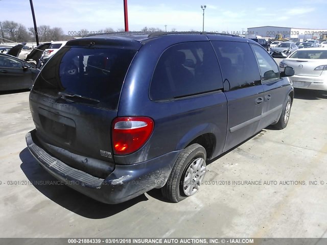 1D4GP24R06B666404 - 2006 DODGE GRAND CARAVAN SE Dark Blue photo 4