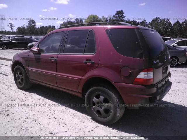 4JGAB54E92A312537 - 2002 MERCEDES-BENZ ML 320 BURGUNDY photo 3