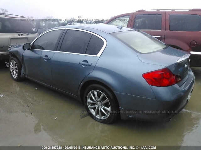 JNKBV61F98M258455 - 2008 INFINITI G35 GRAY photo 3