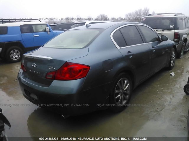 JNKBV61F98M258455 - 2008 INFINITI G35 GRAY photo 4