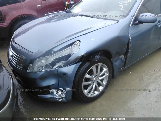 JNKBV61F98M258455 - 2008 INFINITI G35 GRAY photo 6