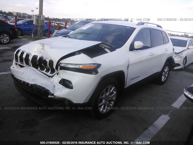 1C4PJLCB2GW216305 - 2016 JEEP CHEROKEE LATITUDE WHITE photo 2