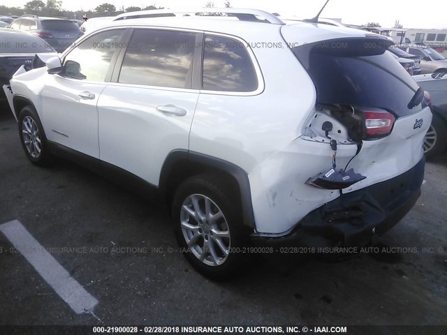 1C4PJLCB2GW216305 - 2016 JEEP CHEROKEE LATITUDE WHITE photo 3