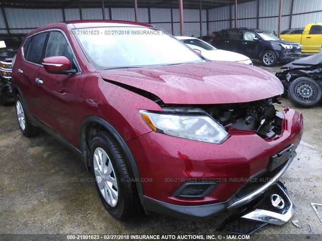 KNMAT2MT3FP564818 - 2015 NISSAN ROGUE S/SL/SV RED photo 1