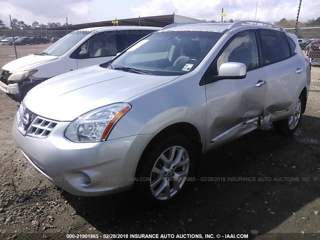 JN8AS5MT8BW158087 - 2011 NISSAN ROGUE S/SV/KROM SILVER photo 2