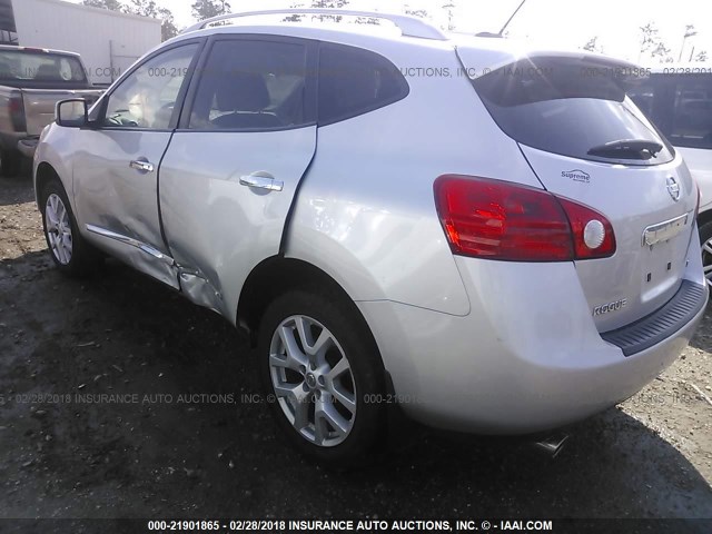 JN8AS5MT8BW158087 - 2011 NISSAN ROGUE S/SV/KROM SILVER photo 3
