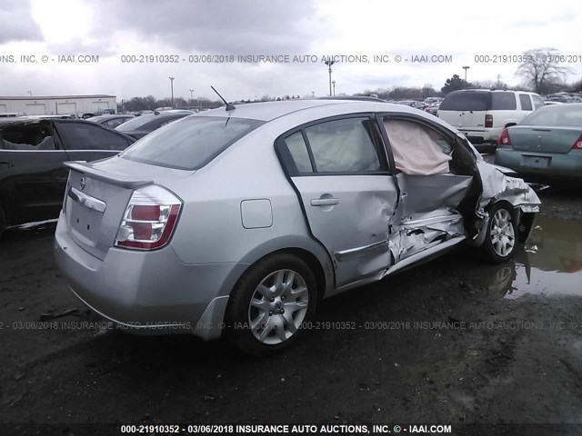 3N1AB6AP0CL673930 - 2012 NISSAN SENTRA 2.0/2.0S/SR/2.0SL SILVER photo 4