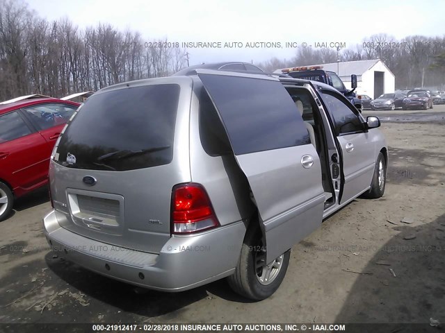 2FMZA52214BA64239 - 2004 FORD FREESTAR SEL SILVER photo 4