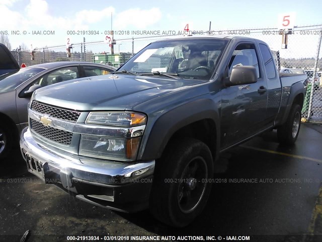 1GCDT19E378151455 - 2007 CHEVROLET COLORADO BLUE photo 2