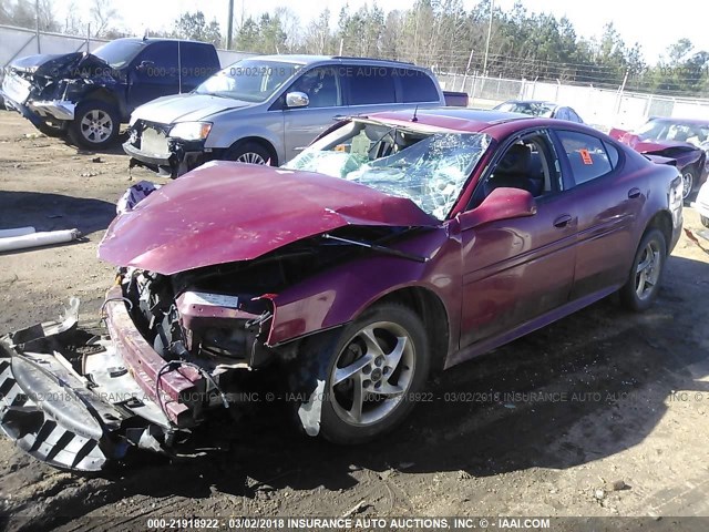 2G2WR524341133525 - 2004 PONTIAC GRAND PRIX GTP წითელი ფოტო 2
