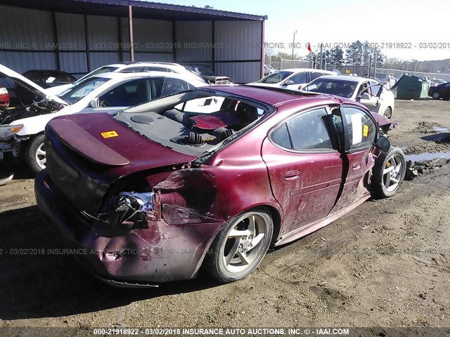 2G2WR524341133525 - 2004 PONTIAC GRAND PRIX GTP წითელი ფოტო 4