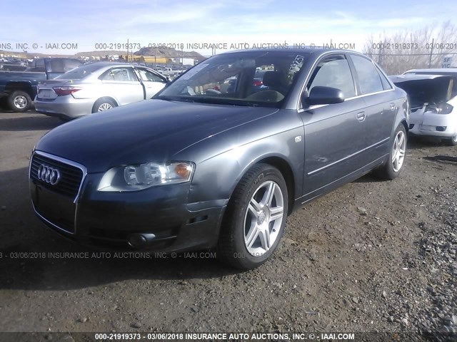 WAUAF78E27A187321 - 2007 AUDI A4 2/TURBO GRAY photo 2