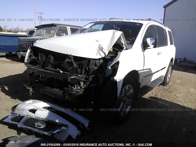 5N1AA0NE6CN603947 - 2012 NISSAN ARMADA SV/SL/PLATINUM WHITE photo 2