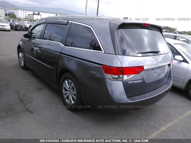 5FNRL5H65EB048784 - 2014 HONDA ODYSSEY EXL GRAY photo 3