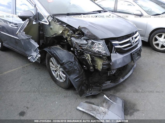 5FNRL5H65EB048784 - 2014 HONDA ODYSSEY EXL GRAY photo 6