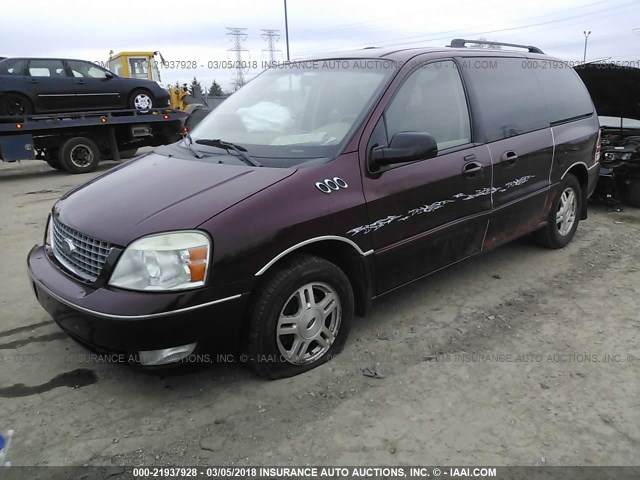 2FMZA522X7BA07008 - 2007 FORD FREESTAR SEL MAROON photo 2